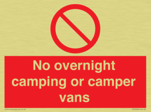 No overnight camping or camper vans